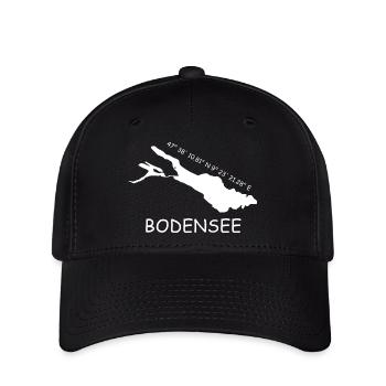 Bodensee Koordinaten - Flexfit Cap - Schwarz - Vorne