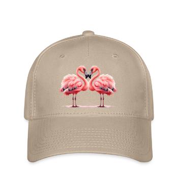 Cœur de flamant rose - Casquette Flexfit - kaki - Devant