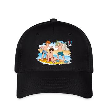 Die Drei ??? Kids Am Strand - Flexfit Cap - Schwarz - Vorne