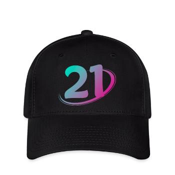 Numéro 21 multicolore - Casquette Flexfit - noir - Devant