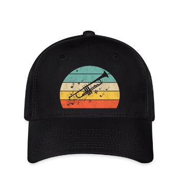 Trompete - Flexfit Cap - Schwarz - Vorne