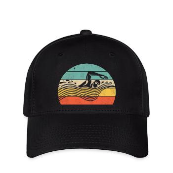 Le crawl du nageur - Casquette Flexfit - noir - Devant