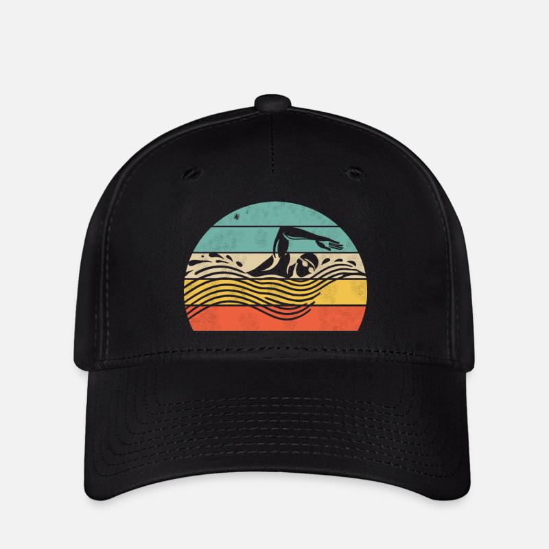 Swimmer crawl - Flexfit Cap - black