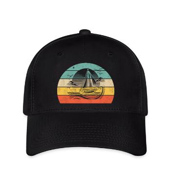 Coucher de soleil sur l’eau - Casquette Flexfit - noir - Devant