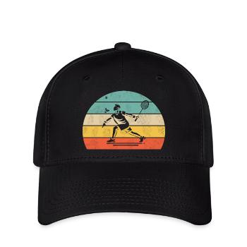 Joueur de badminton - Casquette Flexfit - noir - Devant