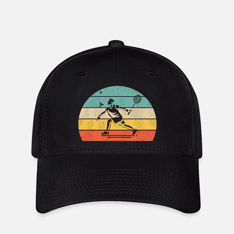 Badminton Spieler - Flexfit Cap - Schwarz
