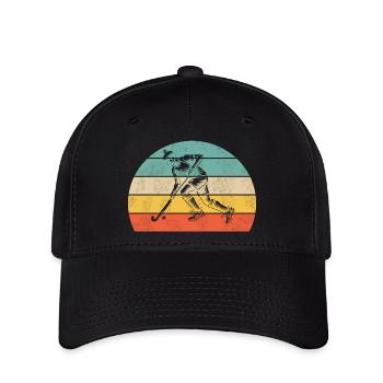 Joueurs de hockey - Casquette Flexfit - noir - Devant