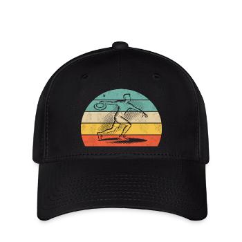 Action de lancer de frisbee – pour les joueurs de frisbee - Casquette Flexfit - noir - Devant