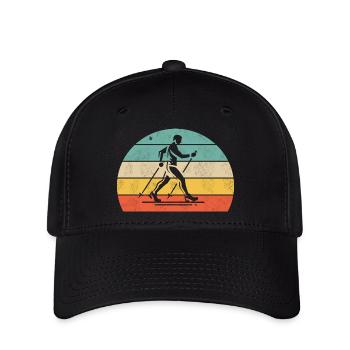 Entraînement en plein air de marche nordique - Casquette Flexfit - noir - Devant