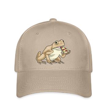 Frosch Pizza - Flexfit Cap - Khaki - Vorne