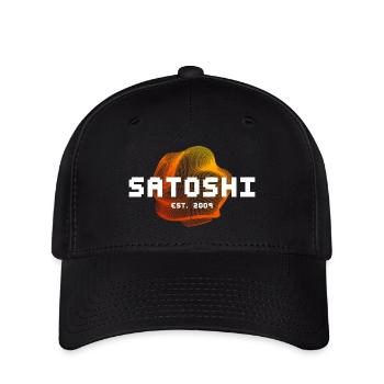 Satoshi Nakamoto est. 2009 Blockchain Bitcoin - Flexfit Cap - black - Front