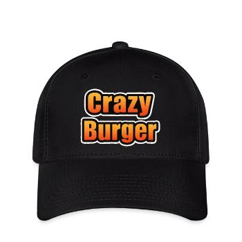 Crazy Burger Official Logo - Flexfit Cap - black - Front