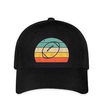 Rugby Design – Bal coloré - Casquette Flexfit - noir - Devant