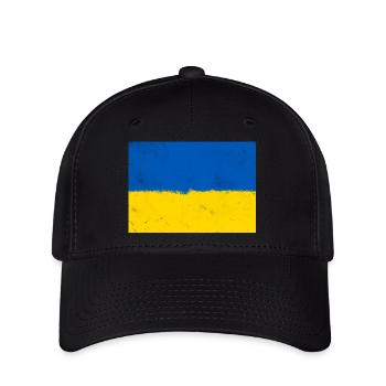Drapeau de l’Ukraine - Casquette Flexfit - noir - Devant