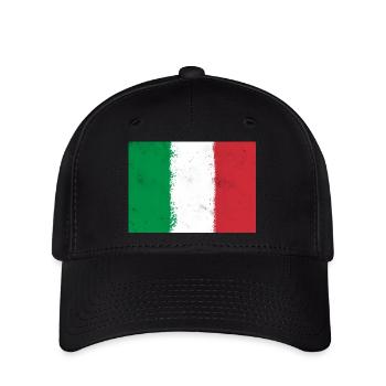 Drapeau de l’Italie - Casquette Flexfit - noir - Devant