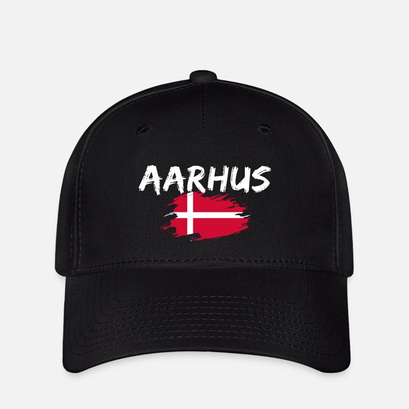 Aarhus, Danemark - Casquette Flexfit - noir