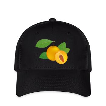 Mirabelle plum motif with juicy flesh - Flexfit Cap - black - Front