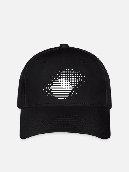 Kreise aus Pixeln und Linien - Flexfit Cap - Schwarz