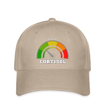 Funny Low cortisol Hilarious Stress Free Cortisol - Flexfit Cap - khaki - Front