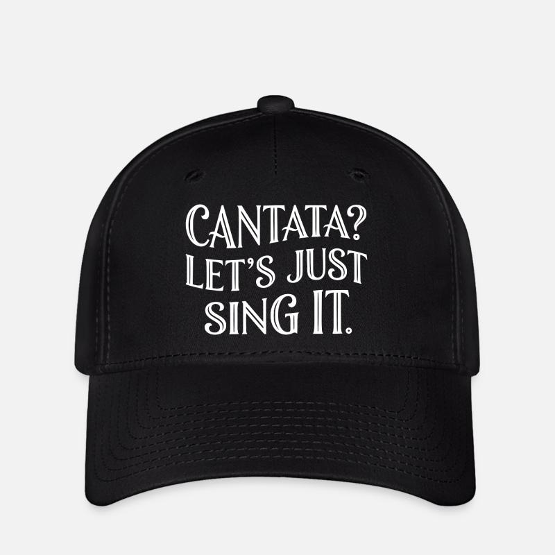 Cantate Lustig Spruch Klassik Musik Chante-le - Casquette Flexfit - noir