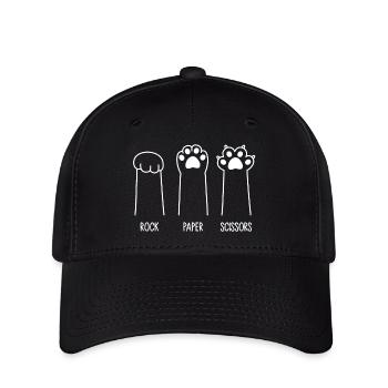 Rock Paper Scissors - Flexfit Cap - Schwarz - Vorne