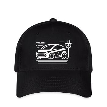 E-auto Power – Mobilité durable - Casquette Flexfit - noir - Devant