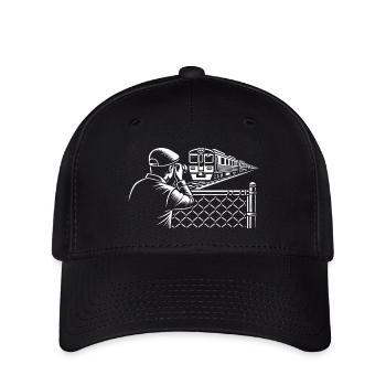 Trainspotting Faszination – Für Eisenbahnfans - Flexfit Cap - Schwarz - Vorne