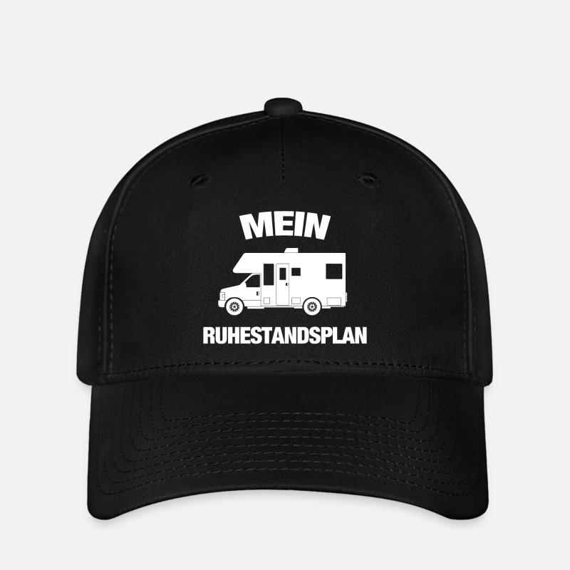Mein Ruhestandsplan - Wohnmobil Lustiger Rentner - Flexfit Cap - Schwarz