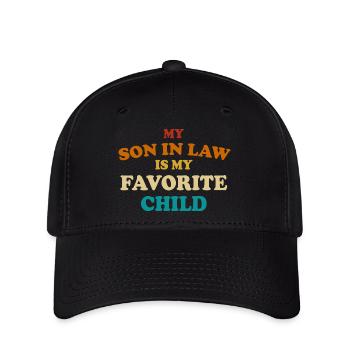 Mein Schwiegersohn ist mein Lieblingskind - Flexfit Cap - Schwarz - Vorne