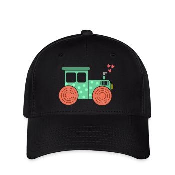 Heart Tractor Commercial Vehicle Farm Farming Field - Flexfit Cap - black - Front