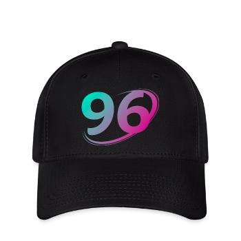 Numéro 96 multicolore - Casquette Flexfit - noir - Devant
