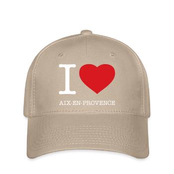 I LOVE AIX-EN-PROVENCE - Flexfit Cap - khaki - Front