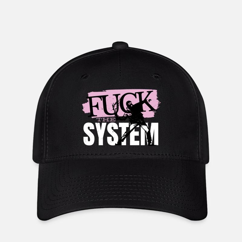 Fuck le système - Casquette Flexfit - noir