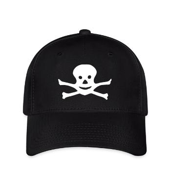 Willy Wolf - Tête de mort souriante - Casquette Flexfit - noir - Devant