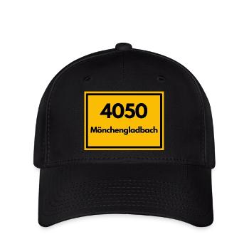 Ortsschild - damals alte PLZ 4050 MÖNCHENGLADBACH - Flexfit Cap - Schwarz - Vorne
