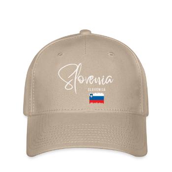 Made in Slovenia, slowenischer Stolz - Flexfit Cap - Khaki - Vorne