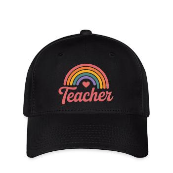 Enseignant - Casquette Flexfit - noir - Devant