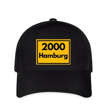 ANCIEN CODE POSTAL RETRO 2000 HAMBOURG - HAFEN - Casquette Flexfit - noir - Devant