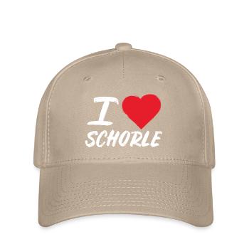 I Love Schorle – Pfälzer Weinschorle & Heimatliebe - Flexfit Cap - Khaki - Vorne