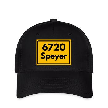 ALTE POSTLEITZAHL PLZ RETRO 6720 SPEYER HEIMAT - Flexfit Cap - Schwarz - Vorne