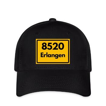 ALTE POSTLEITZAHL PLZ RETRO 8520 ERLANGEN HEIMAT - Flexfit Cap - Schwarz - Vorne