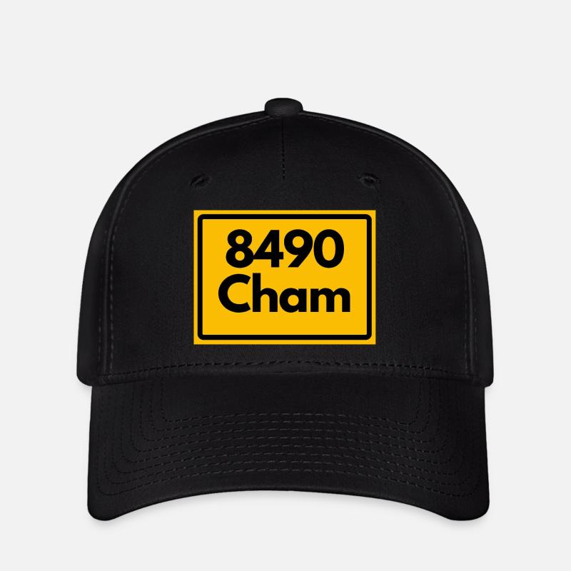 ANCIEN CODE POSTAL RETRO 8490 CHAM HEIMATSTOLZ - Casquette Flexfit - noir