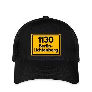 ALTE POSTLEITZAHL PLZ 1130 BERLIN LICHTENBERG - Flexfit Cap - Schwarz - Vorne