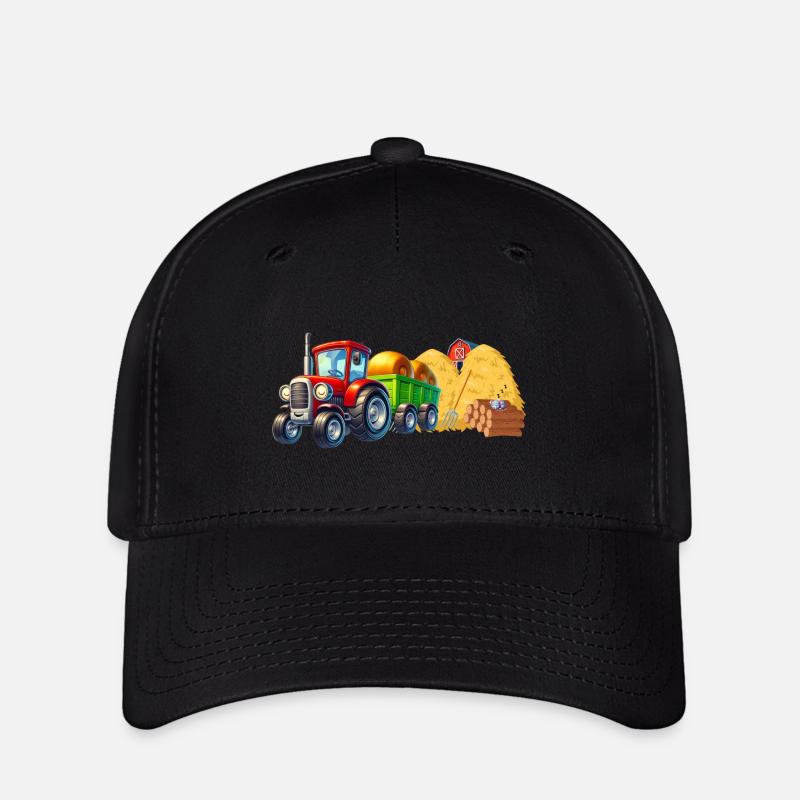 Traktor Heuernte - Kleine Pause - Flexfit Cap - Schwarz