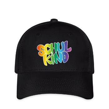 Schulkind Regenbogenfarben - Flexfit Cap - Schwarz - Vorne