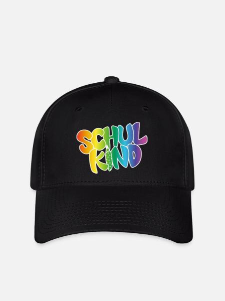 Schulkind Regenbogenfarben - Flexfit Cap - Schwarz