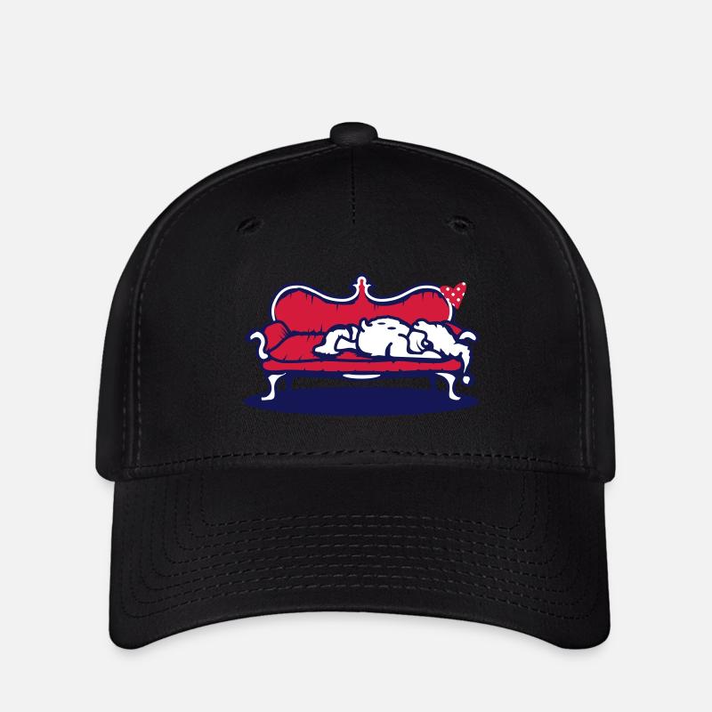 A small dotted heart - Flexfit Cap - black