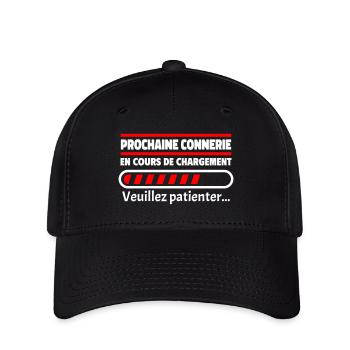 prochaine connerie cadeau - Casquette Flexfit - noir - Devant