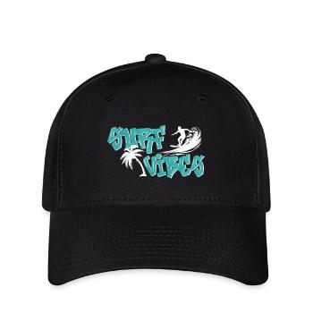 Surf Vibes - Men / Boys - Flexfit Cap - black - Front