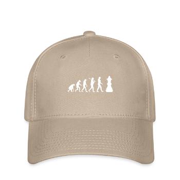Schach Evolution Shirt· Schachmatt · Strategie - Flexfit Cap - Khaki - Vorne